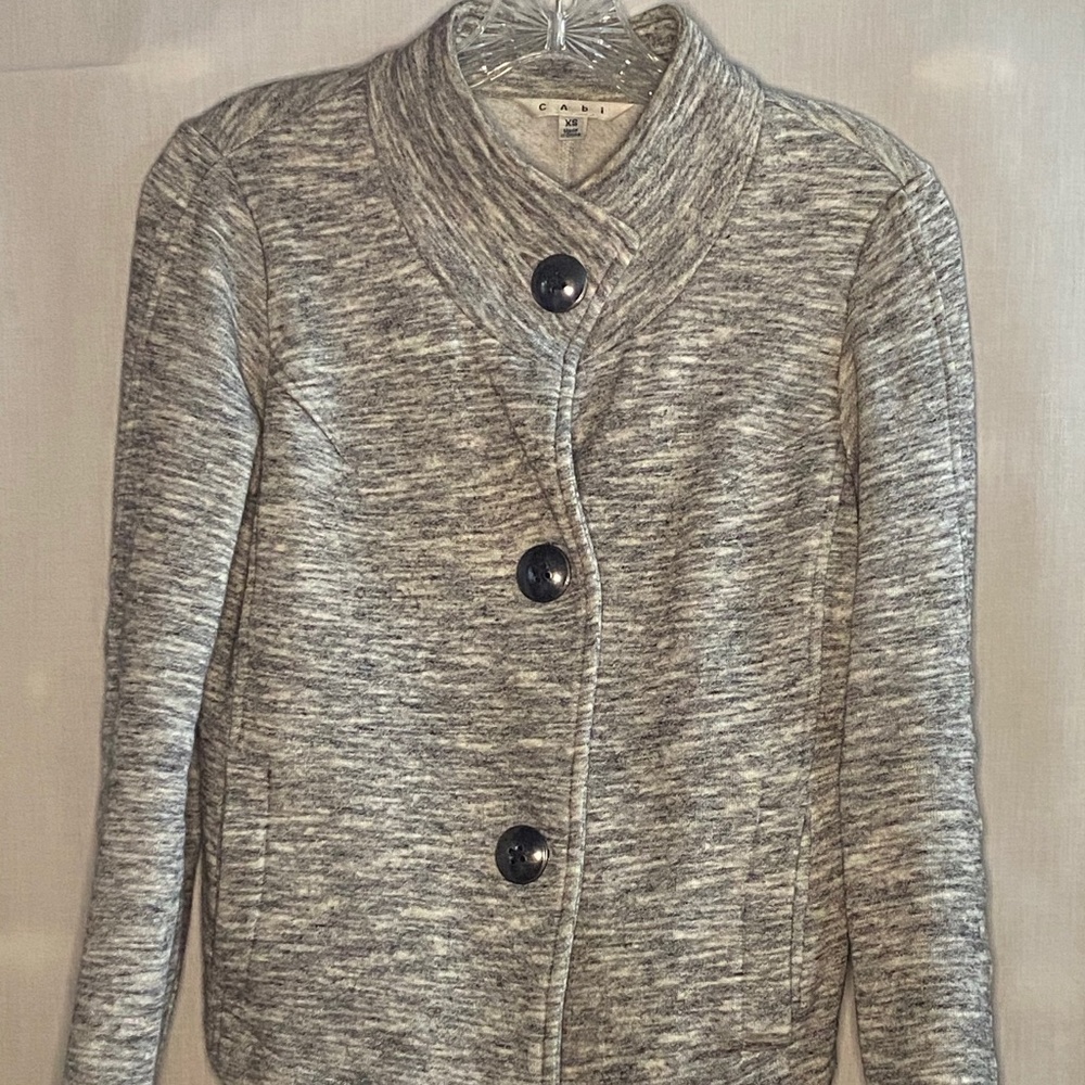 Cabi Heather Gray 3-Button Jacket - image 1